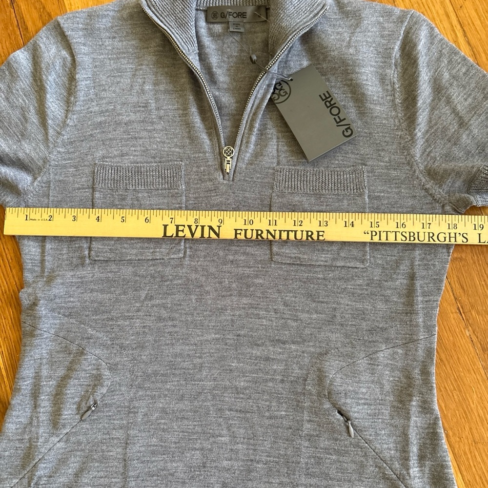 G/Fore G4 Golf Womens Sweater Dress  M Gray Wool NWT MSRP $295 - Picture 8 of 12